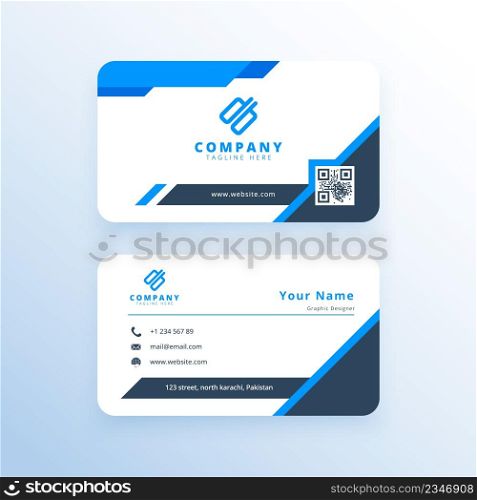 New Double-sided Modern Business Card Vector Template Design