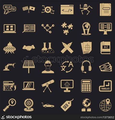 New education icons set. Simple style of 36 new education vector icons for web for any design. New education icons set, simple style