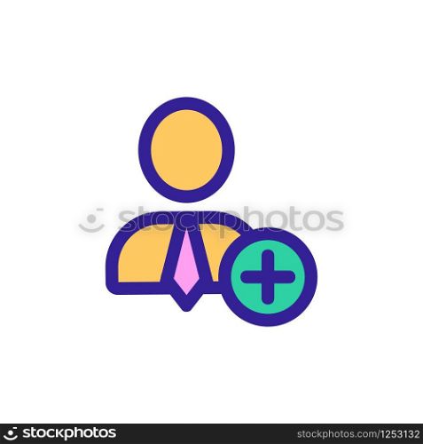 New employee vector icon. Thin line sign. Isolated contour symbol illustration. New employee vector icon. Isolated contour symbol illustration