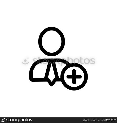 New employee vector icon. Thin line sign. Isolated contour symbol illustration. New employee vector icon. Isolated contour symbol illustration