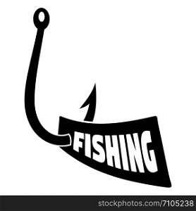 New fishing hook logo. Simple illustration of new fishing hook vector logo for web design isolated on white background. New fishing hook logo, simple style