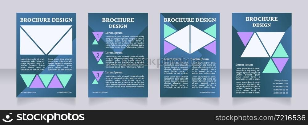 New food product promotion blank brochure layout design. Vertical poster template set with empty copy space for text. Premade corporate reports collection. Editable flyer paper pages. New food product promotion blank brochure layout design