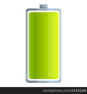 New full battery icon cartoon vector. Energy charger. Electric low. New full battery icon cartoon vector. Energy charger
