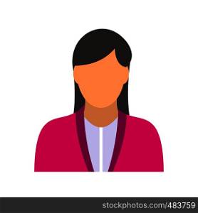 New girl avatar icon isolated on white background. New girl avatar icon