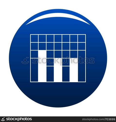 New graph icon vector blue circle isolated on white background . New graph icon blue vector