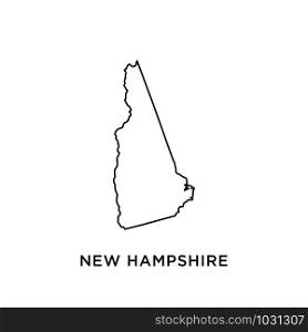 New Hampshire map icon design trendy