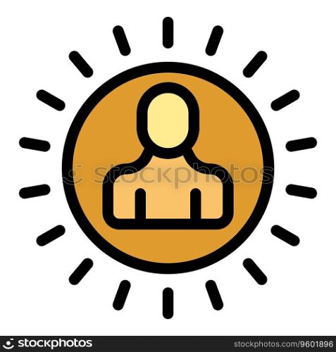 New hr manager icon outline vector. Credit finance. Approved form color flat. New hr manager icon vector flat