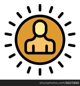 New hr manager icon outline vector. Credit finance. Approved form color flat. New hr manager icon vector flat