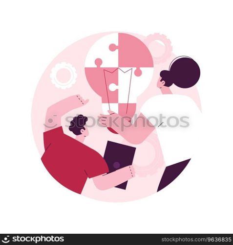 New idea generation abstract concept vector illustration. Business model innovation, entrepreneurship success, innovation management, abstract and visual ideas, creative thinking abstract metaphor.. New idea generation abstract concept vector illustration.