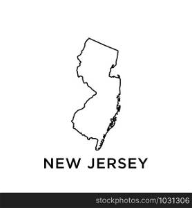 New Jersey map icon design trendy