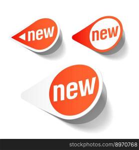 New labels vector image