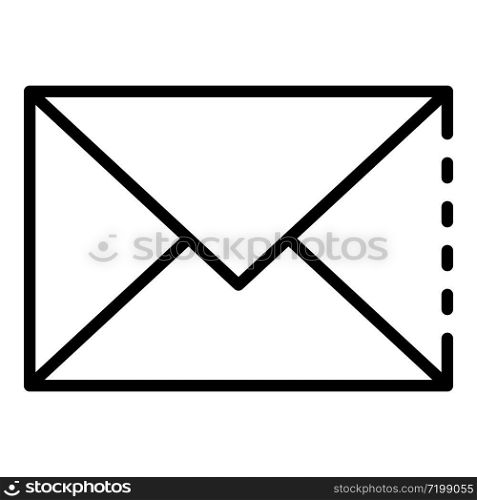New letter envelope icon. Outline new letter envelope vector icon for web design isolated on white background. New letter envelope icon, outline style