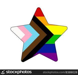 New LGBTQ Rights Pride Flag. Progressive pride flag. New LGBTQ Rights Pride Flag. Progressive pride flag.
