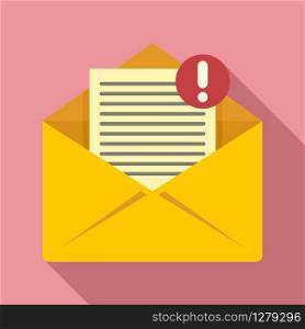New mail icon. Flat illustration of new mail vector icon for web design. New mail icon, flat style