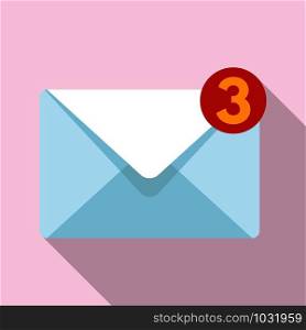 New mail inbox icon. Flat illustration of new mail inbox vector icon for web design. New mail inbox icon, flat style