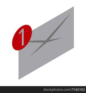 New mail inbox icon. Isometric of new mail inbox vector icon for web design isolated on white background. New mail inbox icon, isometric style