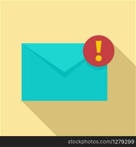 New mail letter icon. Flat illustration of new mail letter vector icon for web design. New mail letter icon, flat style