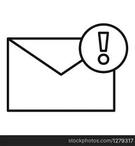 New mail letter icon. Outline new mail letter vector icon for web design isolated on white background. New mail letter icon, outline style