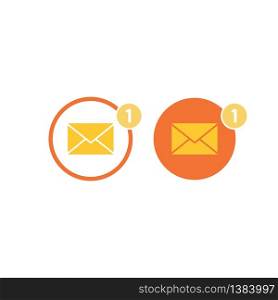 New message, notification, email, amail, chat or letter icon flat in simple design on an isolated background. EPS 10 vector. New message, notification, email, amail, chat or letter icon flat in simple design on an isolated background. EPS 10 vector.