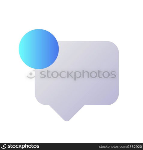 New message pixel perfect flat gradient two-color ui icon. Chat notification. Digital communication. Simple filled pictogram. GUI, UX design for mobile application. Vector isolated RGB illustration. New message pixel perfect flat gradient two-color ui icon