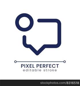 New message pixel perfect linear ui icon. Chat notification. Digital communication. GUI, UX design. Outline isolated user interface element for app and web. Editable stroke. Poppins font used. New message pixel perfect linear ui icon