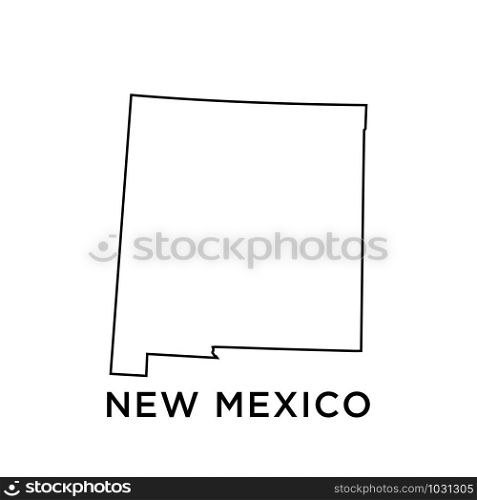 New Mexico map icon design trendy