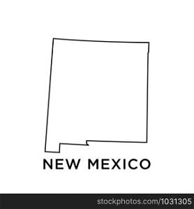 New Mexico map icon design trendy