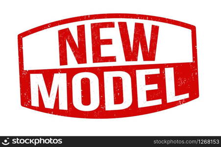 New model sign or stamp on white background, vector illustration