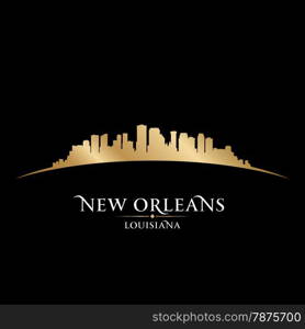 New Orleans Louisiana city skyline silhouette. Vector illustration