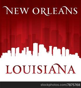 New Orleans Louisiana city skyline silhouette. Vector illustration