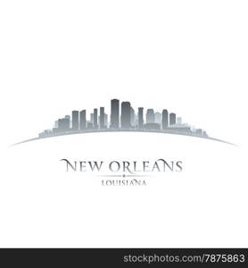 New Orleans Louisiana city skyline silhouette. Vector illustration