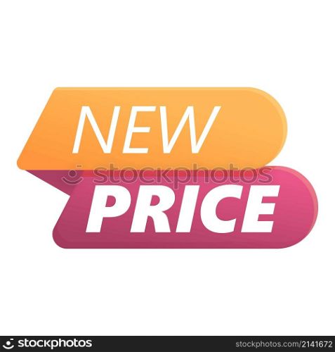 New price bubble icon cartoon vector. Sale offer. Sticker badge. New price bubble icon cartoon vector. Sale offer