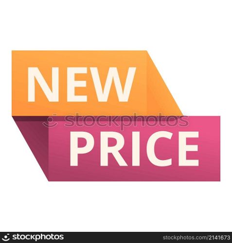 New price flyer icon cartoon vector. Sale offer. Sticker badge. New price flyer icon cartoon vector. Sale offer