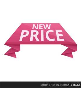 New price label icon cartoon vector. Tag sale. Offer badge. New price label icon cartoon vector. Tag sale