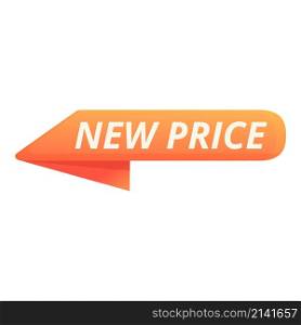 New price mark icon cartoon vector. Tag label. Sale offer. New price mark icon cartoon vector. Tag label