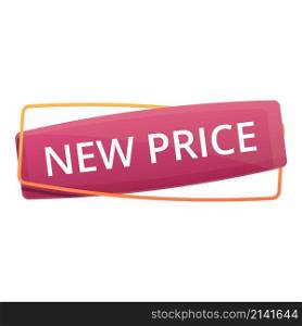 New price product icon cartoon vector. Sale tag. Label offer. New price product icon cartoon vector. Sale tag