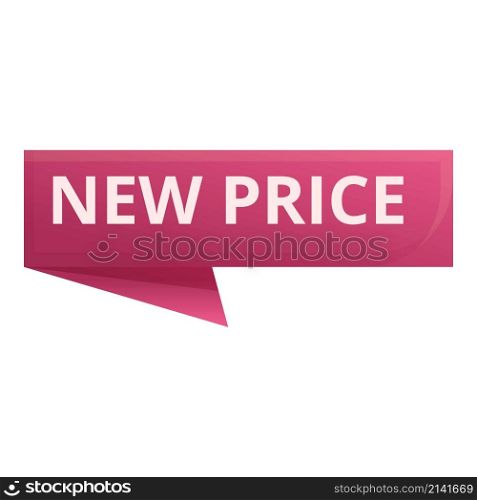 New price reduction icon cartoon vector. Label tag. Sale badge. New price reduction icon cartoon vector. Label tag