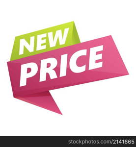 New price sold icon cartoon vector. Sale offer. Sign badge. New price sold icon cartoon vector. Sale offer