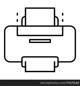New printer icon. Outline new printer vector icon for web design isolated on white background. New printer icon, outline style