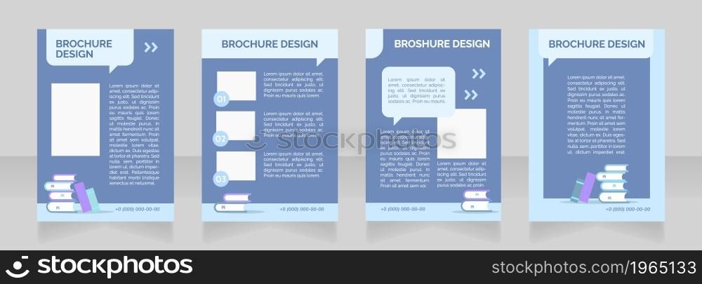 New pupils recruitment blank brochure layout design. Primary school. Vertical poster template set with empty copy space for text. Premade corporate reports collection. Editable flyer paper pages. New pupils recruitment blank brochure layout design