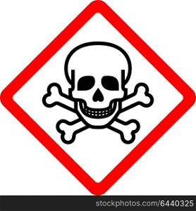 New safety symbol. Toxic, new safety symbol, simple vector illustration