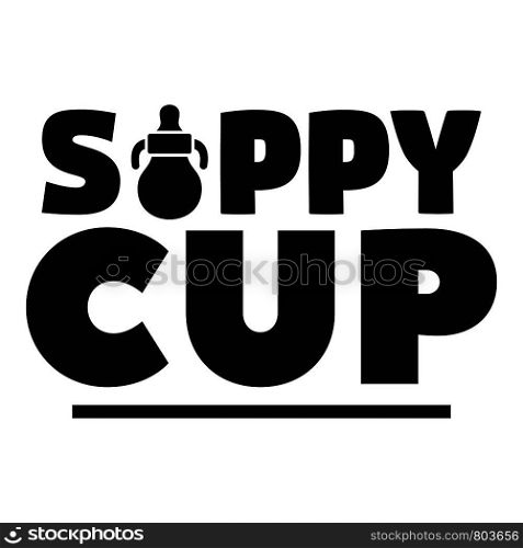 New sippy cup logo. Simple illustration of new sippy cup vector logo for web design isolated on white background. New sippy cup logo, simple style