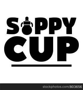 New sippy cup logo. Simple illustration of new sippy cup vector logo for web design isolated on white background. New sippy cup logo, simple style