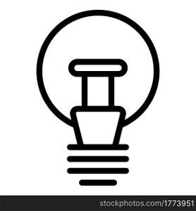 New smart lightbulb icon. Outline New smart lightbulb vector icon for web design isolated on white background. New smart lightbulb icon, outline style