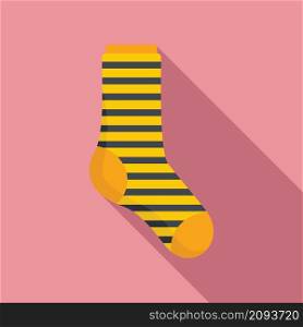 New sock icon flat vector. Kid collection. Cute new sock. New sock icon flat vector. Kid collection