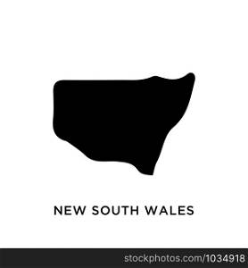 New South Wales map icon design trendy