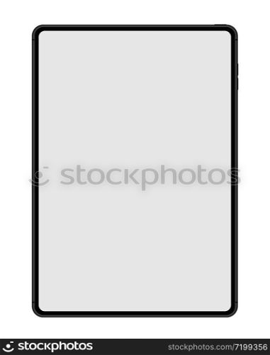 new tablet vector drawing isolated on white background