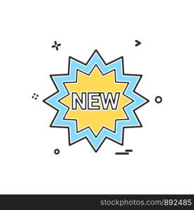 New tag icon design vector