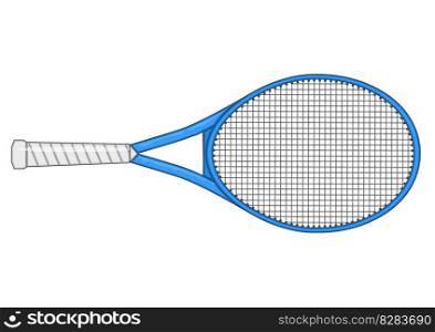 New Tennis Racket Isolated on White Background