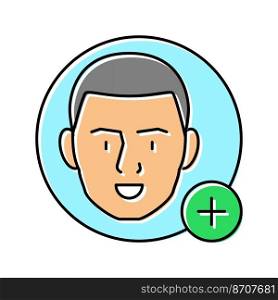 new usel male color icon vector. new usel male sign. isolated symbol illustration. new usel male color icon vector illustration